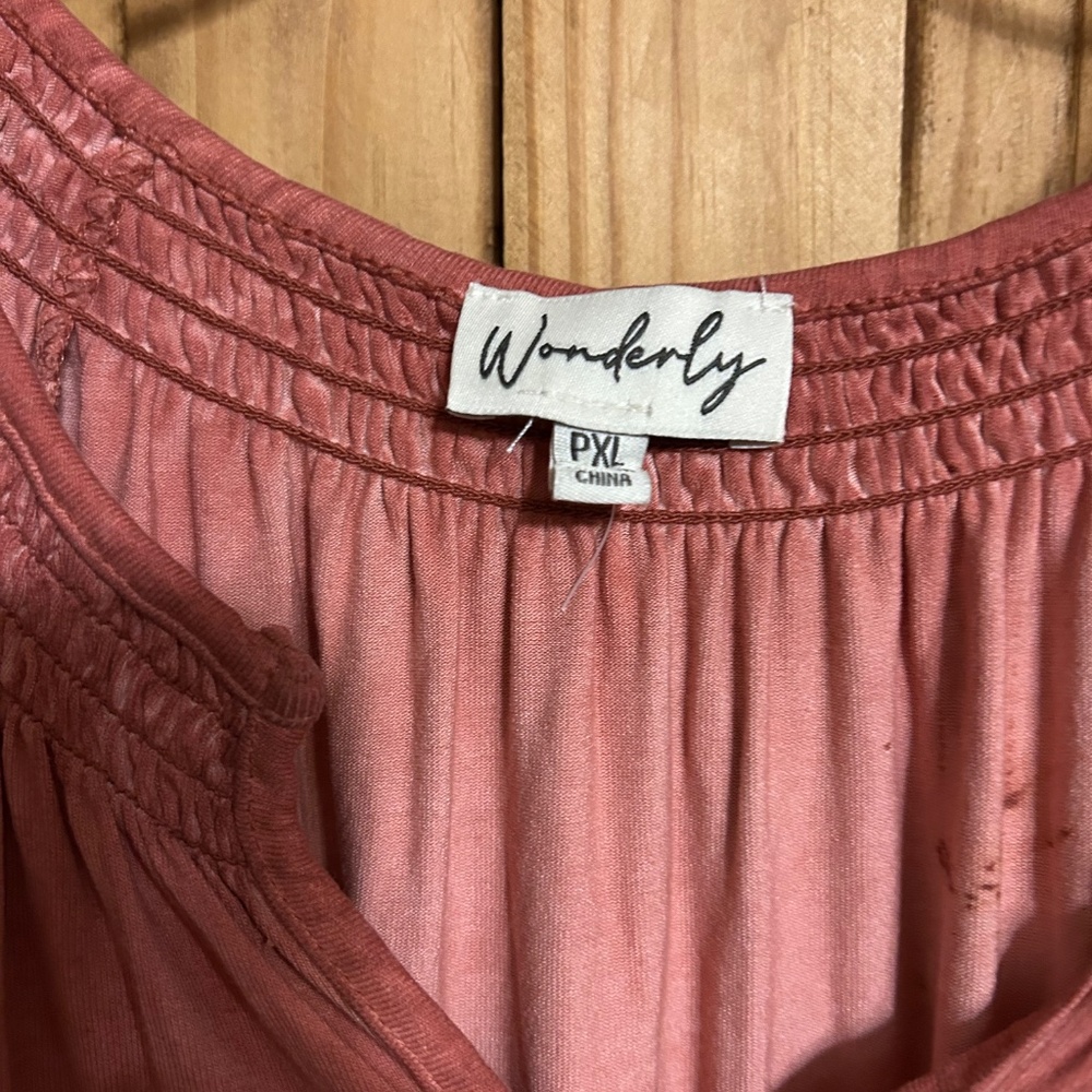 Wonderly  layered Vee Neck Blouse - Picture 3 of 7